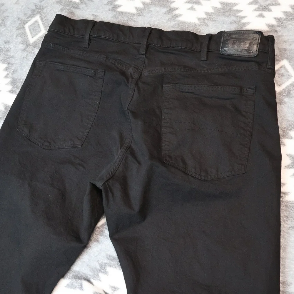 Polo Ralph Lauren Hampton Relaxed Straight Black Jeans 40x36 Stretch Pants